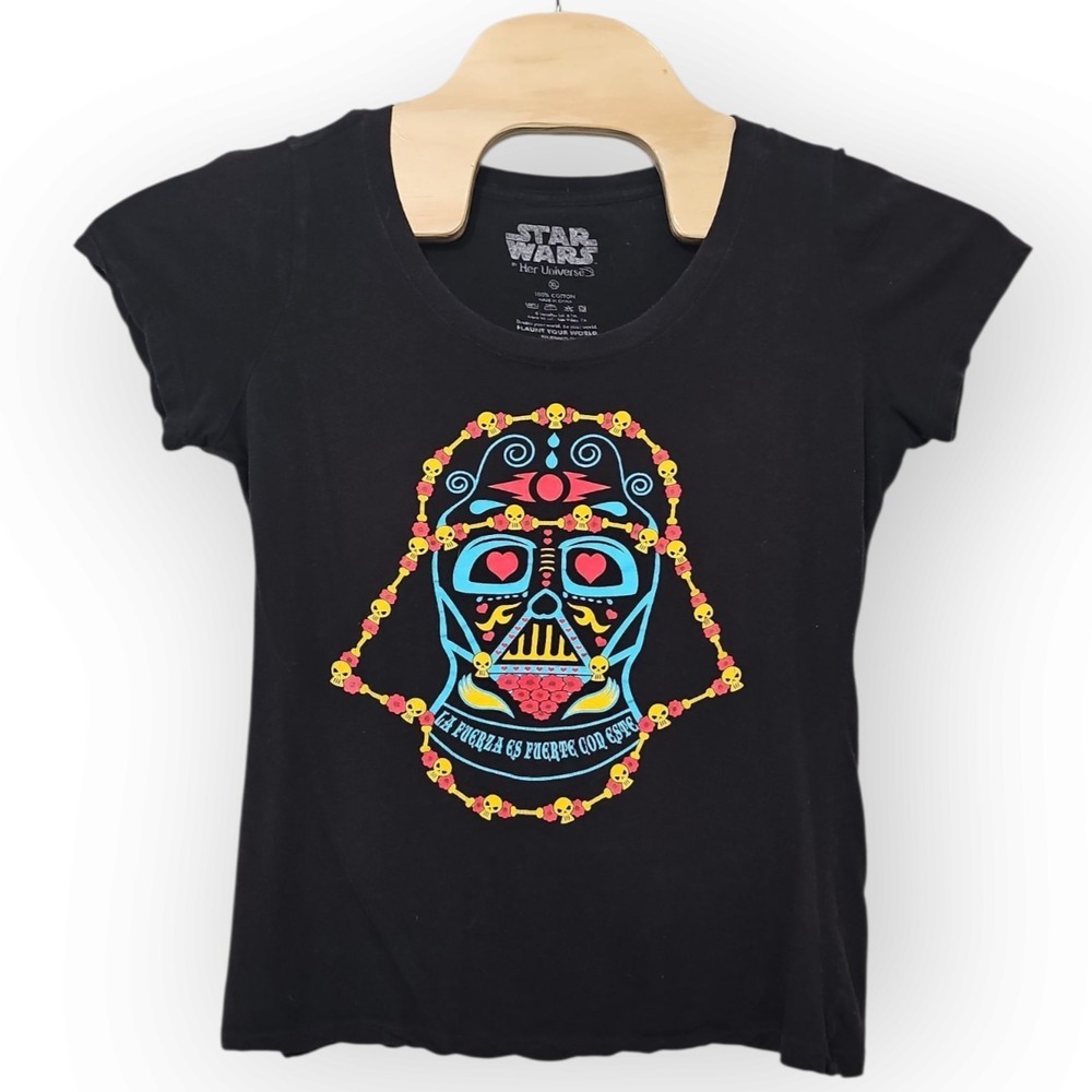 Disney Lucas Film Star Wars Darth Vader Dia De Los Muertos Sugar‎ Skull Tee XL